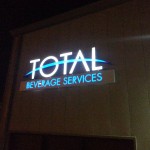 Picture of LED illuminated wall sign designed by Electremedia.