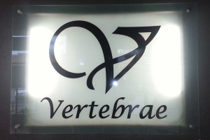 Vertebrae-reception-acrylic-sign