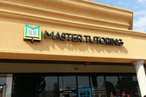Picture of new storefront sign for Master Tutoring Wall.