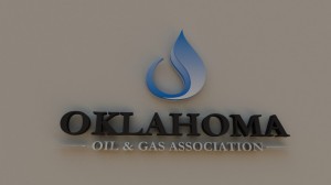 Wall sign for Oklahoma Oil & Gas Association.